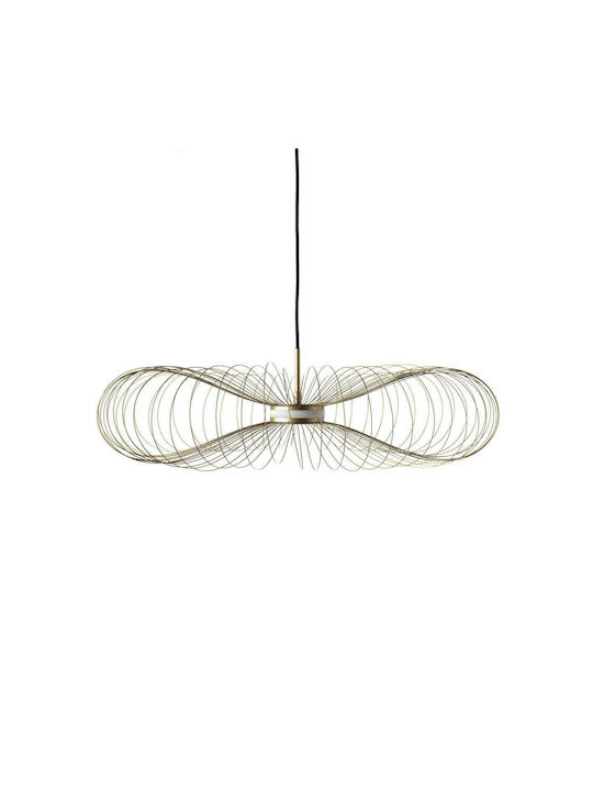 VK Lighting Μοντέρνο Κρεμαστό Φωτιστικό Πλέγμα με Ενσωματωμένο LED σε Χρυσό Χρώμα VK/04254PE/GD/WW